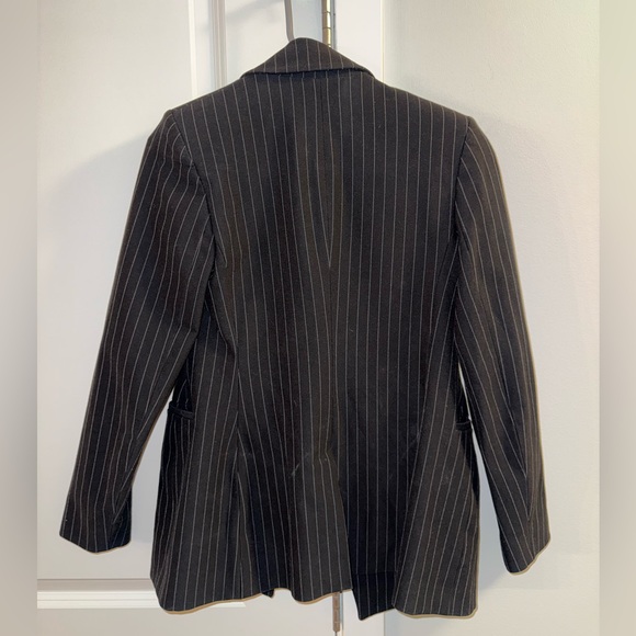 Express Black and White Pinstripe Blazer - Picture 2 of 3